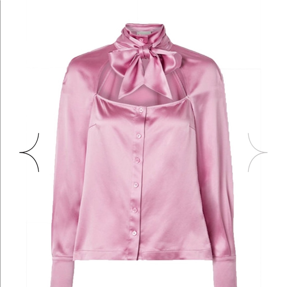 Fleur du Mal pink silk blouse, size 4 - Picture 2 of 11